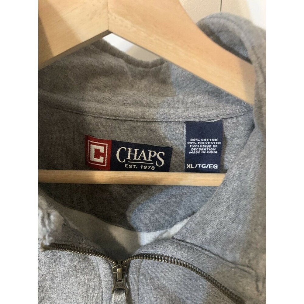 Chaps Ralph Lauren Full Zip Jacket Men’s Sz XL Gray Blue Heavy 1978 - Picture 2 of 9